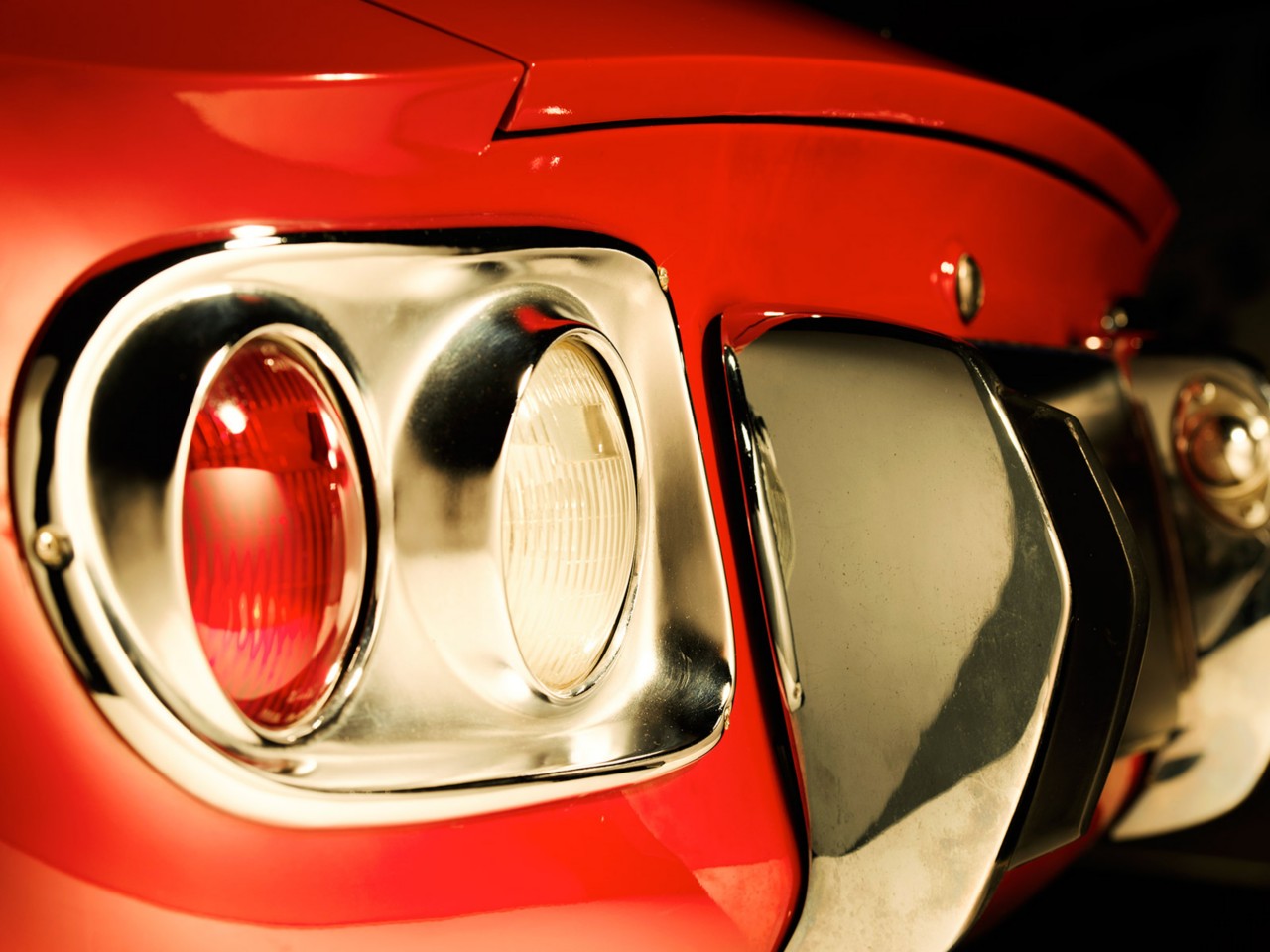 close up of Toyota 2000GT headlights