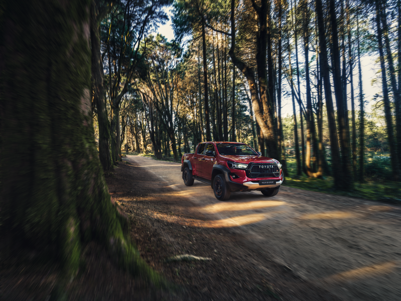 Toyota Hilux on mountainous road